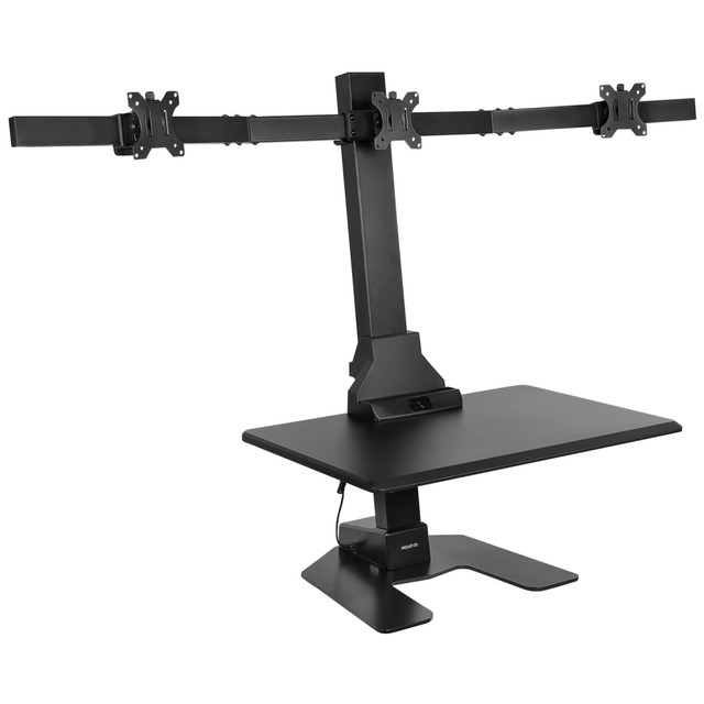 TRANSFORM PARTNERS LLC MI-7983 Mount-It! MI-7983 Triple-Monitor Electric Standing Desk Riser, Black TRANSFORM PARTNERS LLC MI-7983 Mount-It! MI-7983 Triple-Monitor Electric Standing Desk Riser, Black