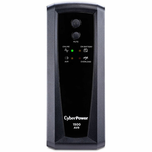 Outlets: 10 (5 surge, 5 surge + battery backup)  Management software: PowerPanel Personal  Plug type & cord: NEMA 5-15P, 6 ft. cord  Topology: Line Interactive  Warranty: 3 year  Waveform: Simulated Sine Wave  Connected Equipment Guarantee: $500,000  Output: 120Vac ± 5%  Data line protection: Network, Coaxial  Capacity: 1500 VA / 900 W  Energy efficient - designed to use less energy than alternative products, potentially helping you save money and reduce your carbon footprint.  Helps save energy - designed to limit the energy used by other products, potentially helping you reduce your carbon footprint and save money.