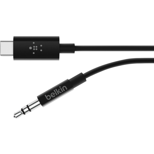 BELKIN, INC. F7U079BT03-BLK Belkin Rockstar USB-C To Audio Cable, 3ft, Black