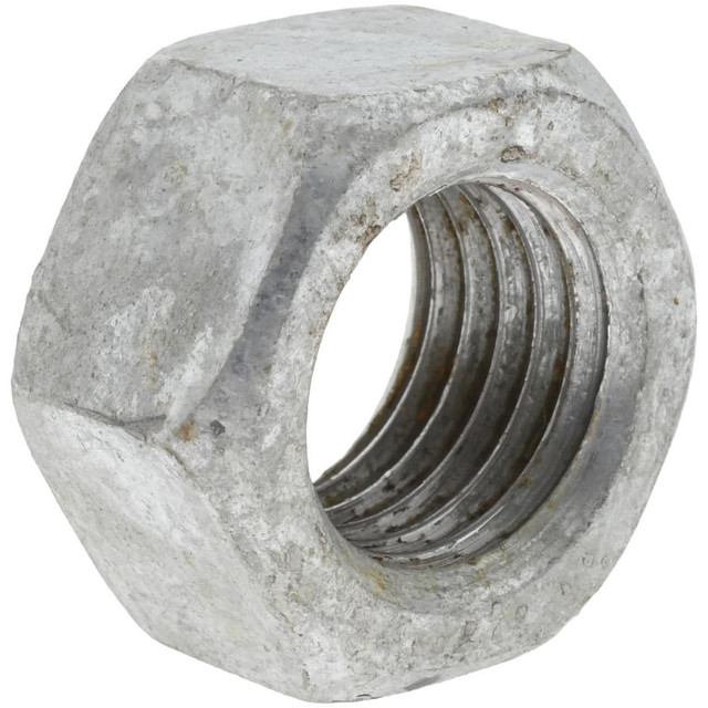 Value Collection HNI2100G-010BX Hex Nut: 1-8, Grade A Steel, Hot Dipped Galvanized Finish