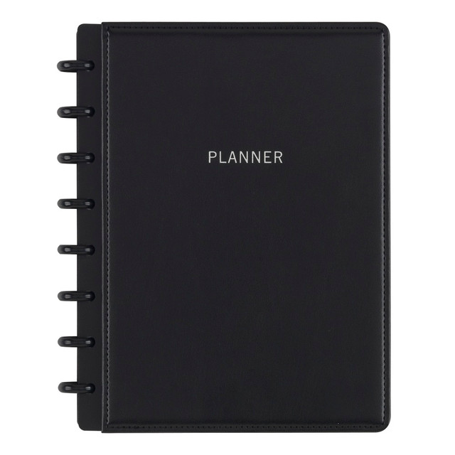 OFFICE DEPOT TULJRPLNR-RY21-BK TUL Discbound Monthly Planner Starter Set, Undated, Junior Size, Leather Cover, Black OFFICE DEPOT TULJRPLNR-RY21-BK TUL Discbound Monthly Planner Starter Set, Undated, Junior Size, Leather Cover, Black