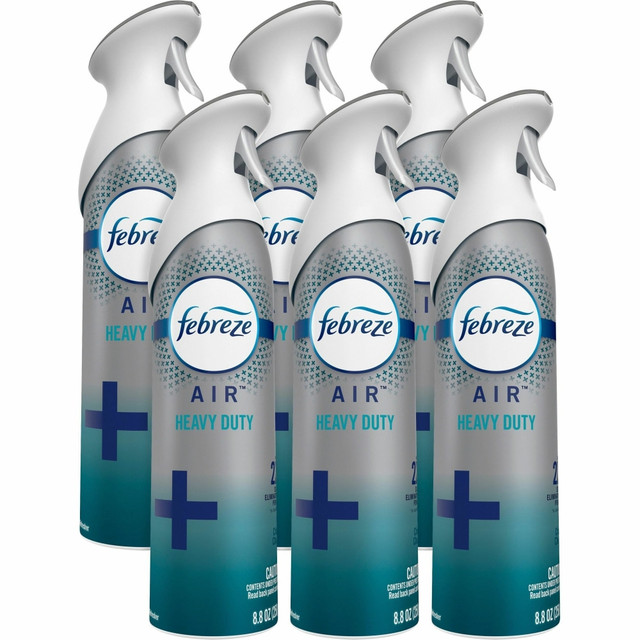 Fight unpleasant odors in your space with this Febreze Odor-Fighting Air Freshener Room Spray. Its great for use in the bathroom, kitchen, office, laundry room or anywhere you need a burst of fresh scent.  Fights air odors without masking.  Hold upright and spray in a sweeping motion throughout your space.  Leaves nothing behind but a light, fresh scent.  Made with a 100% natural propellant.  Includes 6 cans of spray.