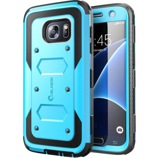 CONTEMPORARY IMPORTS, INC. S7-ARMOR-BLUE i-Blason Galaxy S7 Armorbox Dual Layer Full Body Protective Case - For Smartphone - Blue - Damage Resistant, Shock Absorbing, Drop Resistant, Scratch Resistant - Thermoplastic Polyurethane (TPU), Polycarbonate