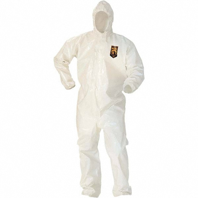 KleenGuard 30947 Non-Disposable Rain & Chemical-Resistant Coverall: White, Saranex