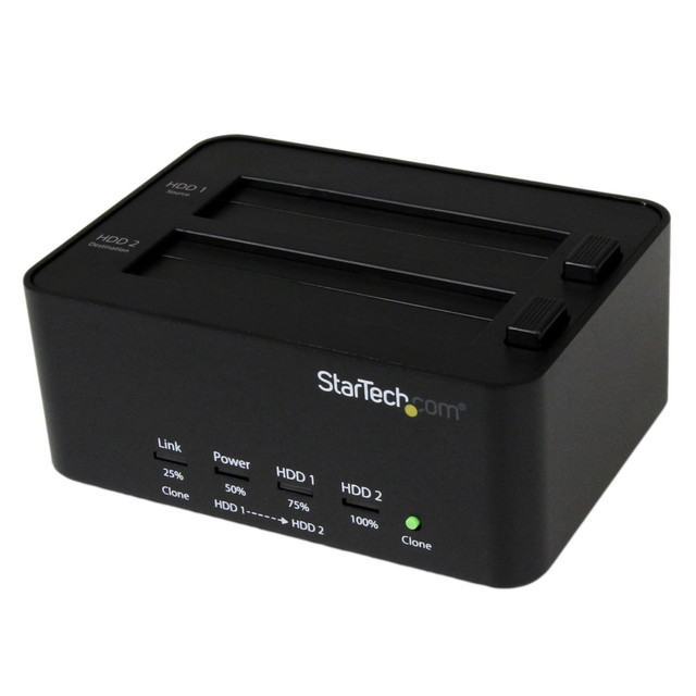 STARTECH.COM SATDOCK2REU3  USB 3.0 SATA Hard Drive Duplicator & Eraser Dock - Standalone 2.5/3.5in HDD & SSD Eraser and Cloner