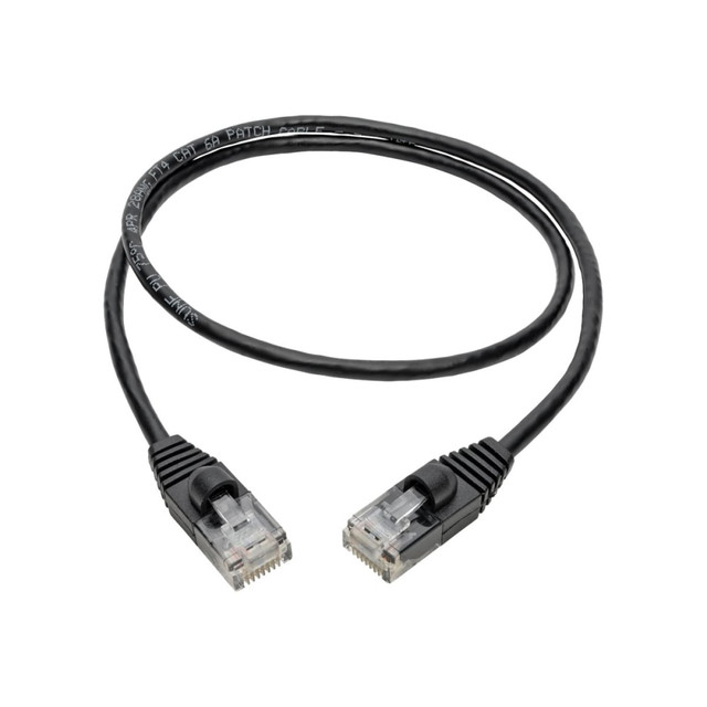 TRIPP LITE N261-S02-BK  Cat6a 10G Snagless Molded Slim UTP Ethernet Cable (RJ45 M/M) Black 2 ft. (0.61 m)