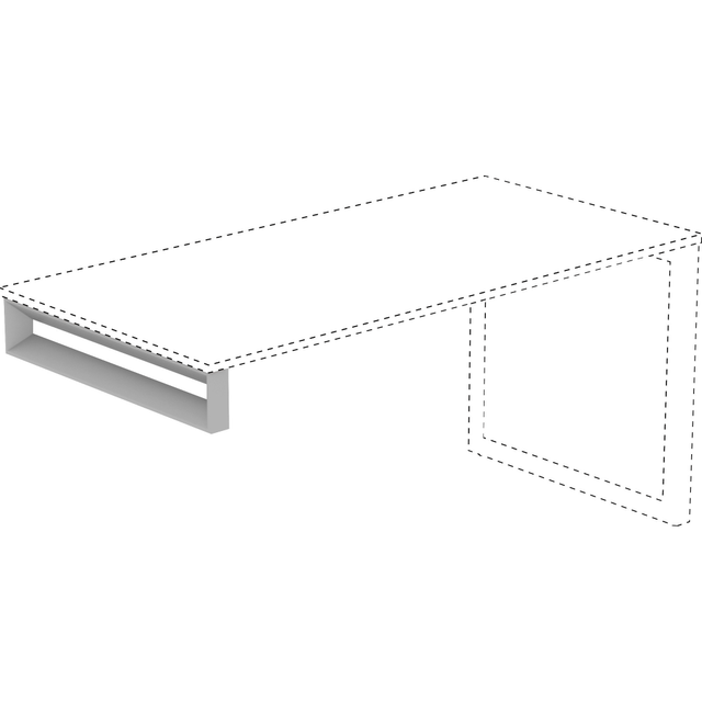 SP RICHARDS Lorell 16206  Relevance Series Desk Leg Frame, Short Side, Silver, For 23 5/8inD Desk
