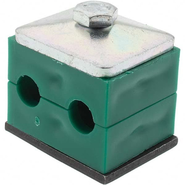 Value Collection AT1-9.5-A 1.34" Wide x 1.36" High x 1.18" Deep, Polypropylene Twin Vibration-Control Clamp