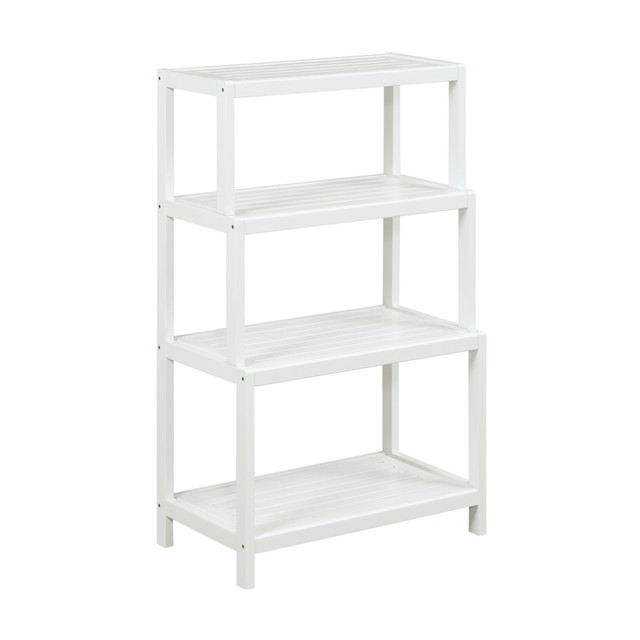 NEW RIDGE, LLC 2022-WHT New Ridge Home Goods Dunnsville 37inH 4-Tier Bookcase, White