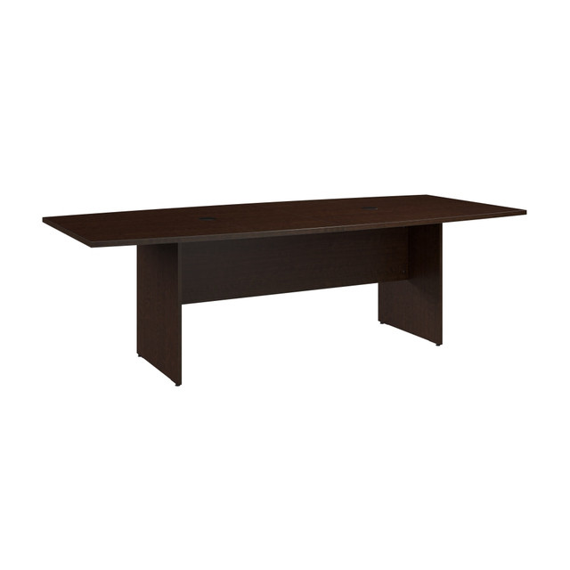 BUSH INDUSTRIES INC. 99TB9642MRK Bush Business Furniture 96inW x 42inD Boat Shaped Conference Table with Wood Base, Mocha Cherry, Standard Delivery