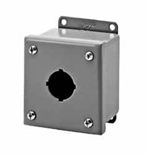 Wiegmann PB6 Pushbutton Switch Enclosures; Number of Holes: 6 ; Hole Diameter (mm): 30-1/2 ; Hole Diameter (Decimal Inch): 1.2000 ; Material: Steel ; Overall Height (mm): 267 ; Overall Width (mm): 167