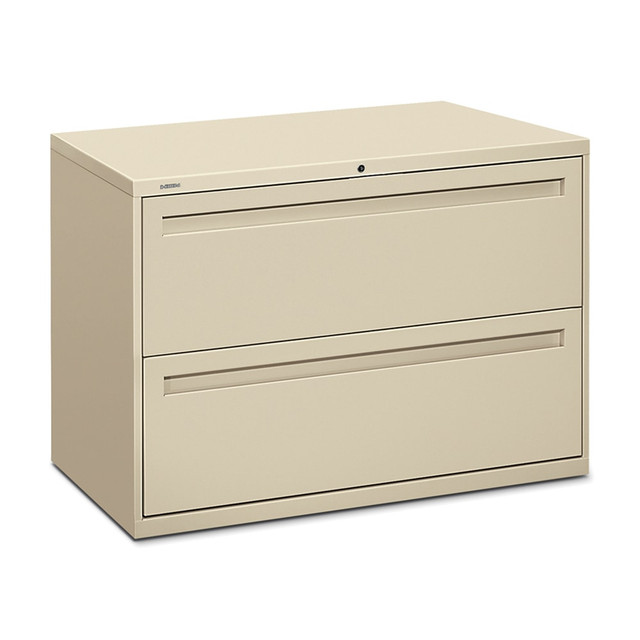 HNI CORPORATION HON 792LL  Brigade 700 42inW x 18inD Lateral 2-Drawer File Cabinet, Putty