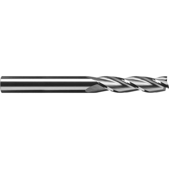 RobbJack TL-303-12 Square End Mill: 3/8'' Dia, 1-1/2'' LOC, 3/8'' Shank Dia, 3-1/4'' OAL, 3 Flutes, Solid Carbide