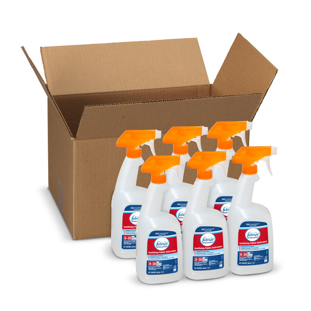 THE PROCTER & GAMBLE COMPANY 12825 Febreze Professional Sanitizing Fabric Refresher, Light Scent, 32 Oz Bottle, Case Of 6