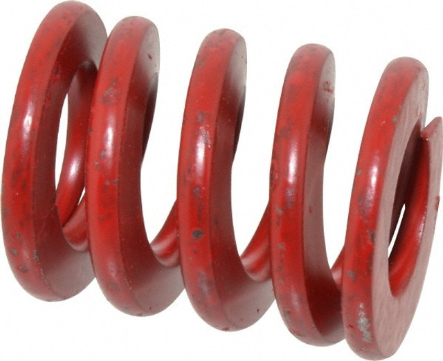 Associated Spring Raymond 104-606 Die Spring: 1-1/4" Hole Dia, 5/8" Rod Dia, 1-1/2" Free Length, Red