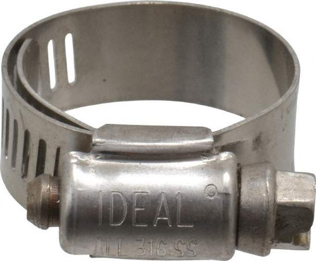 IDEAL TRIDON 6710M51 Worm Gear Clamp: SAE 10, 11/16 to 1-1/8" Dia, Stainless Steel Band