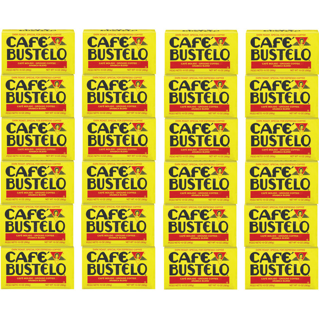 SAHALE SNACKS 01720CT Cafe Bustelo Arabica Ground Canister Coffee, Dark Roast, 10 Oz, Case Of 24 Canisters