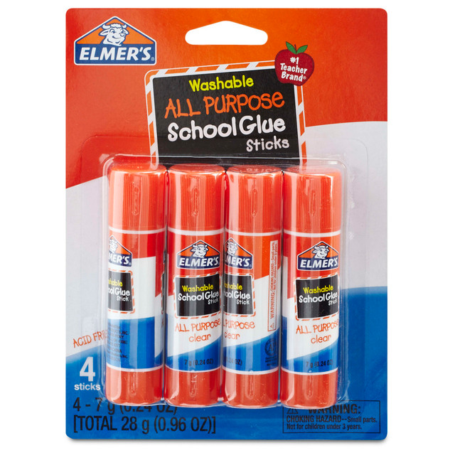 Perfect for school or craft projects, these all-purpose glue sticks help to make applying glue easy, but most importantly it dries clear!  Bonds to paper, cardboard, foam board, display board, and more  Washable, non-toxic, acid-free, and photo safe  Applies smoothly without clumps  Dries quickly; perfect for arts, crafts, and school projects  Includes four, 7-gram (0.24 oz.) washable glue sticks  ACMI Certified AP Nontoxic. For detailed information see www.acmiart.org.  Less harsh chemicals - made with fewer harsh chemicals, or safer chemicals than typical alternatives, helping  reduce your use of and exposure to substances that may be more harmful to your health and the environment.