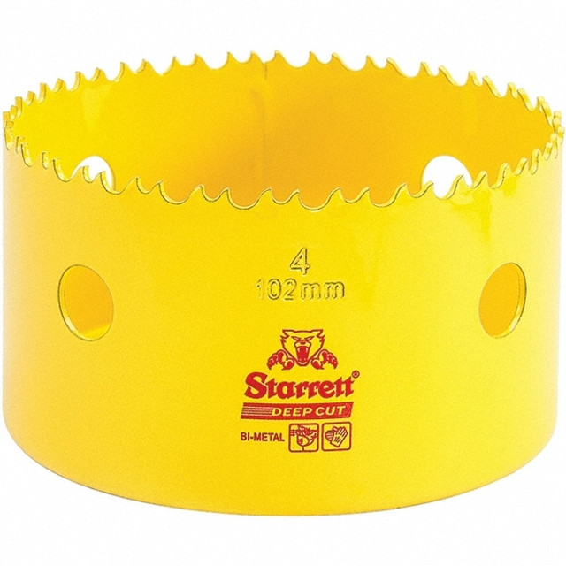 Starrett 00461 Hole Saw: 4" Saw Dia, 2" Cut Depth