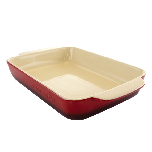 GIBSON OVERSEAS INC. 995112845M Crock-Pot Artisan 4-Quart Stoneware Bake Pan, Red GIBSON OVERSEAS INC. 995112845M Crock-Pot Artisan 4-Quart Stoneware Bake Pan, Red