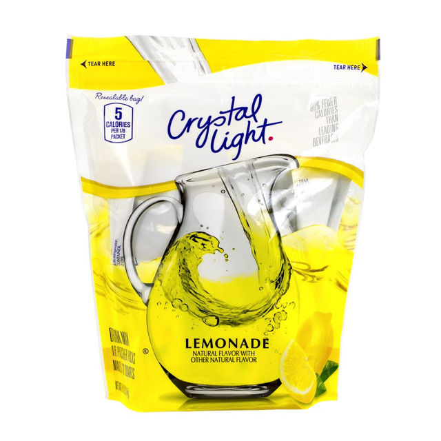 KRAFT HEINZ FOODS COMPANY 28819 Crystal Light Drink Mix Pitcher Packs, Lemonade, Pack Of 16 KRAFT HEINZ FOODS COMPANY 28819 Crystal Light Drink Mix Pitcher Packs, Lemonade, Pack Of 16