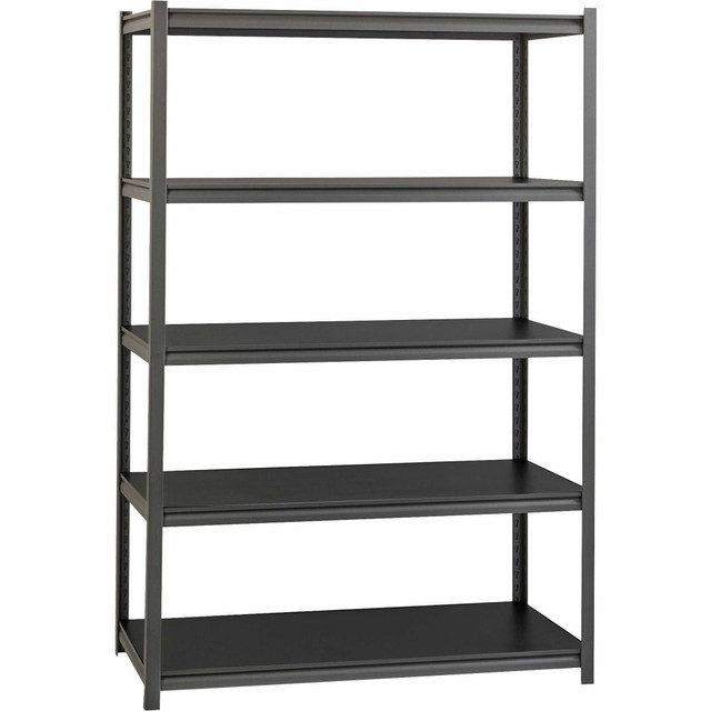 SP RICHARDS 59703 Lorell Steel Shelving Unit, 5 Shelves, 30% Recycled, Black