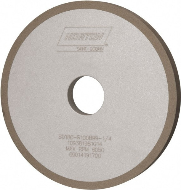 Norton 69014191700 Surface Grinding Wheel: 6" Dia, 1/2" Thick, 1-1/4" Hole, 180 Grit