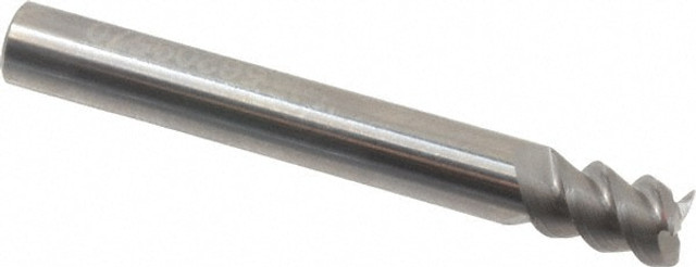 Accupro 360S2500 Square End Mill:  0.2500" Dia, 0.375" LOC, 0.25" Shank Dia, 2" OAL, 3 Flutes, Solid Carbide