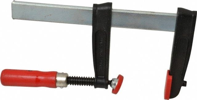 Bessey TC4.008 Steel Bar Clamp: 8" Capacity, 4" Throat Depth, 800 lb Clamp Pressure, 12" OAL