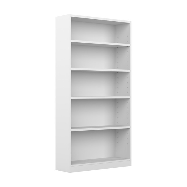 BUSH INDUSTRIES INC. WL12417-03 Bush Business Furniture Universal 72inH 5-Shelf Bookcase, Pure White, Standard Delivery BUSH INDUSTRIES INC. WL12417-03 Bush Business Furniture Universal 72inH 5-Shelf Bookcase, Pure White, Standard Delivery