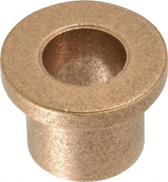 Boston Gear 35574 Flanged Sleeve Bearing: 7/16" ID, 5/8" OD, 5/8" OAL, Oil Impregnated Bronze