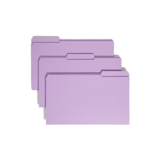 SMEAD MFG CO 2-153CLV Smead Color File Folders, With Reinforced Tabs, Legal Size, 1/3 Cut, Lavender, Box Of 100 SMEAD MFG CO 2-153CLV Smead Color File Folders, With Reinforced Tabs, Legal Size, 1/3 Cut, Lavender, Box Of 100