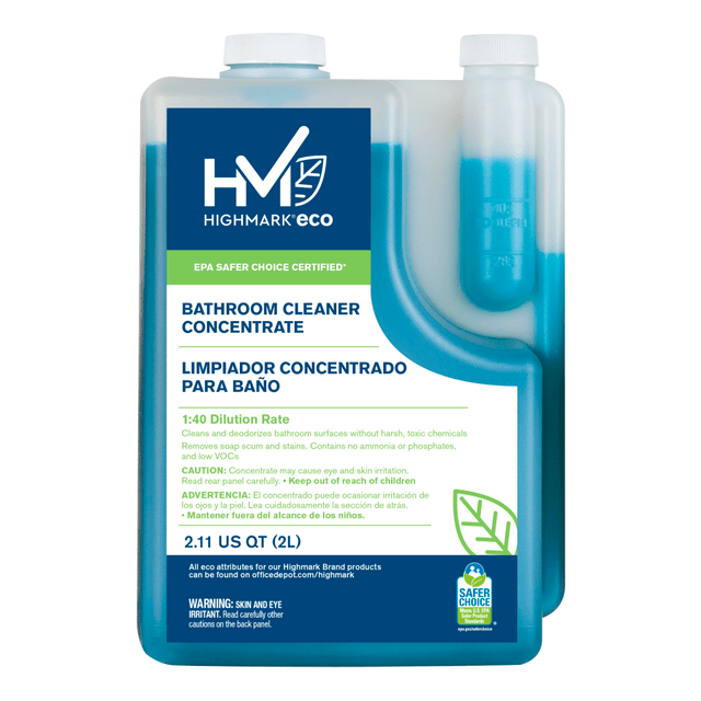 OFFICE DEPOT 603CONEA Highmark ECO Liquid Bathroom Cleaner Concentrate, 2 Liters OFFICE DEPOT 603CONEA Highmark ECO Liquid Bathroom Cleaner Concentrate, 2 Liters