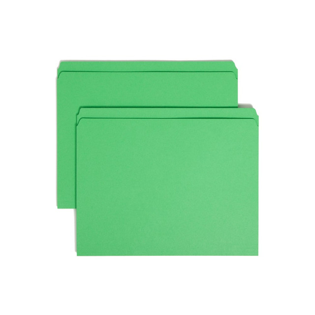 SMEAD MFG CO 2-150LGN Smead Color File Folders, With Reinforced Tabs, Letter Size, Straight Cut, Green, Box Of 100 SMEAD MFG CO 2-150LGN Smead Color File Folders, With Reinforced Tabs, Letter Size, Straight Cut, Green, Box Of 100
