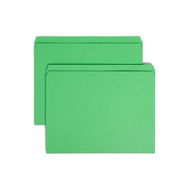 SMEAD MFG CO 2-150LGN Smead Color File Folders, With Reinforced Tabs, Letter Size, Straight Cut, Green, Box Of 100 SMEAD MFG CO 2-150LGN Smead Color File Folders, With Reinforced Tabs, Letter Size, Straight Cut, Green, Box Of 100
