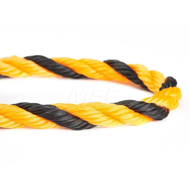 Orion Cordage 380080-YEL-0060 Rope; Rope Construction: 3 Strand Twisted ; Material: Polypropylene ; Work Load Limit: 60lb ; Color: Yellow ; Maximum Temperature (F) ( - 0 Decimals): 330.000 ; Breaking Strength: 989.000