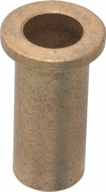 Boston Gear 35588 Flanged Sleeve Bearing: 1/2" ID, 5/8" OD, 1-1/2" OAL, Oil Impregnated Bronze