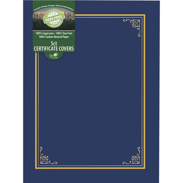 ROYAL CONSUMER PRODUCTS, LLC 49017 Geographics Letter Certificate Holder - 8 1/2in x 11in - Navy - 5 / Pack