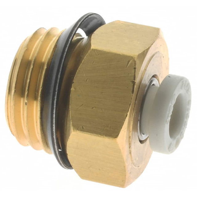 SMC PNEUMATICS KQ2H04-U02A Push-to-Connect Tube Fitting: Connector, 1/4" Thread