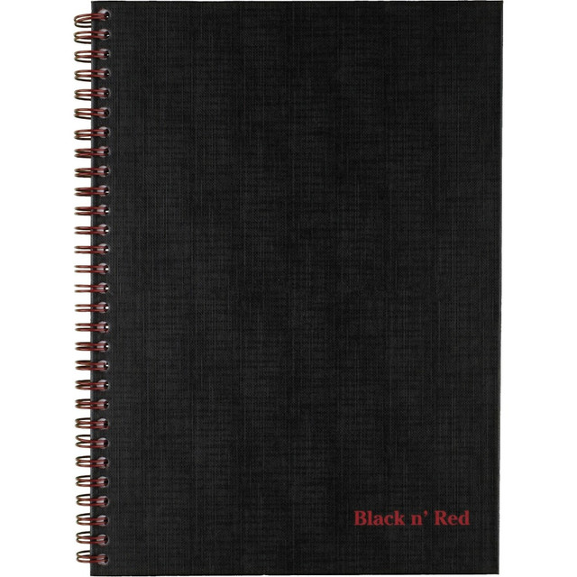 MEADWESTVACO CORP 400110532 Black n Red Business Notebook, 70 Sheets, Black