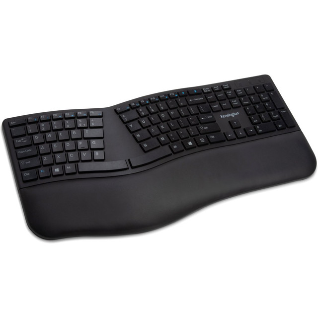 ACCO BRANDS USA, LLC K75401US Kensington Pro Fit Ergo Wireless Keyboard-Black - Wireless Connectivity - Bluetooth/RF - 2.40 GHz - USB Interface - Black ACCO BRANDS USA, LLC K75401US Kensington Pro Fit Ergo Wireless Keyboard-Black - Wireless Connectivity - Bluetooth/RF - 2.40 GHz - USB Interface - Black