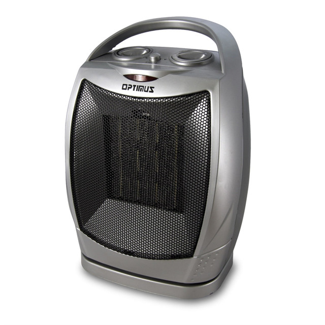 OPTIMUS ENTERPRISE, INC. Optimus 99578897M  Portable Oscillating Ceramic Heater With Thermostat, 11-1/2in x 6-1/4in