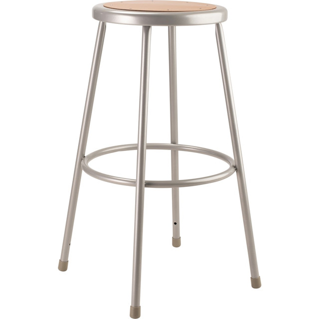 OKLAHOMA SOUND CORPORATION 6230/1 National Public Seating Hardboard Stool, 30inH, Gray