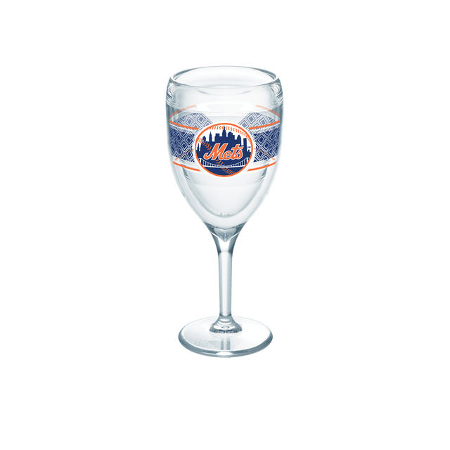 TERVIS TUMBLER COMPANY 01249443 Tervis MLB Select Wine Glass, 9 Oz, New York Mets