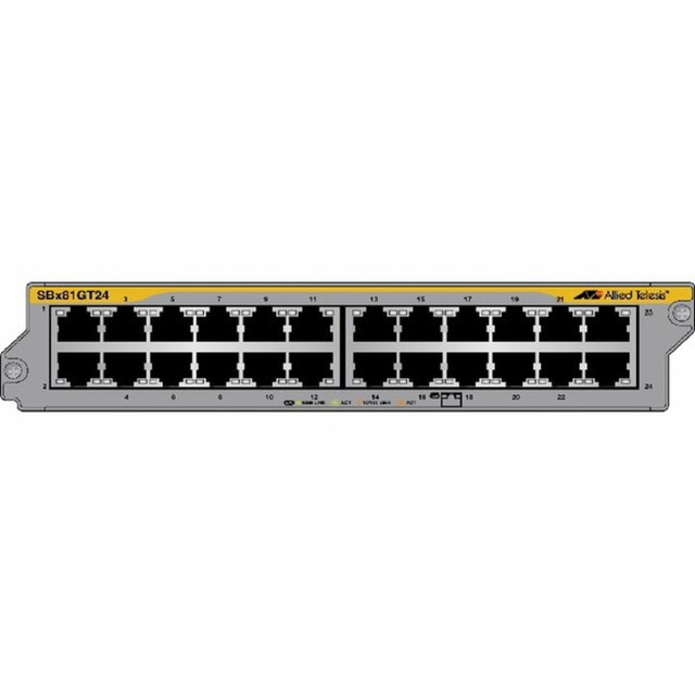 ALLIED TELESIS, INC. AT-SBX81GT24 Allied Telesis 24-Port 10/100/1000T Ethernet Line Card - For Data Networking - 24 x RJ-45 10/100/1000Base-T LAN