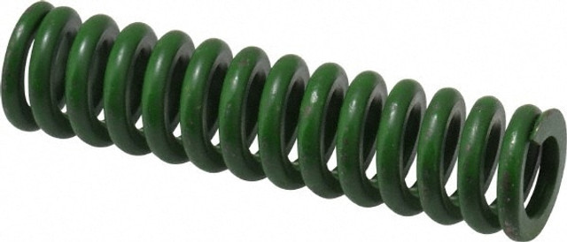 Associated Spring Raymond 106-310 Die Spring: 5/8" Hole Dia, 11/32" Rod Dia, 2-1/2" Free Length, Green