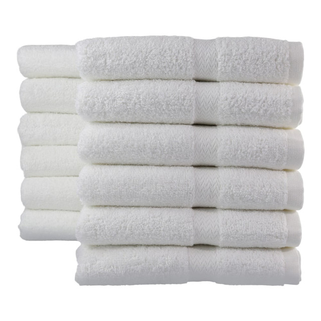 1888 MILLS, LLC H557-U-WHT-1-CT20 1888 Mills Crown Touch Hand Towels, 16in x 30in, White, Pack Of 120 Towels
