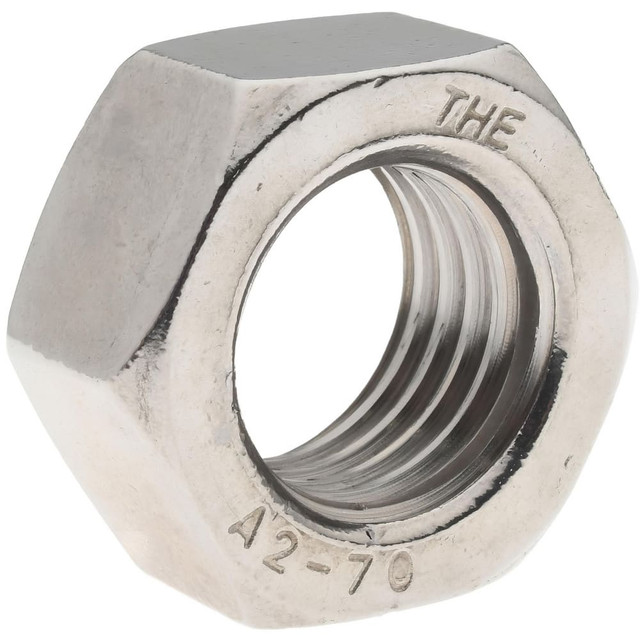 Value Collection 115268 Hex Nut: M20 x 2.50, Grade 18-8 & Austenitic Grade A2 Stainless Steel, Uncoated