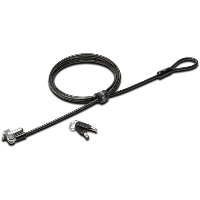 KENSINGTON K64440WW N17 Keyed Laptop Lock for Dell Devices - 6 ft Cable - Keyed Lock - Black, Silver - Carbon Steel - For Notebook, Tablet KENSINGTON K64440WW N17 Keyed Laptop Lock for Dell Devices - 6 ft Cable - Keyed Lock - Black, Silver - Carbon Steel - For Notebook, Tablet