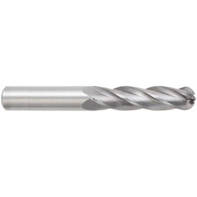 OSG 464-1250-BN08 Ball End Mill: 0.125" Dia, 0.75" LOC, 4 Flute, Solid Carbide